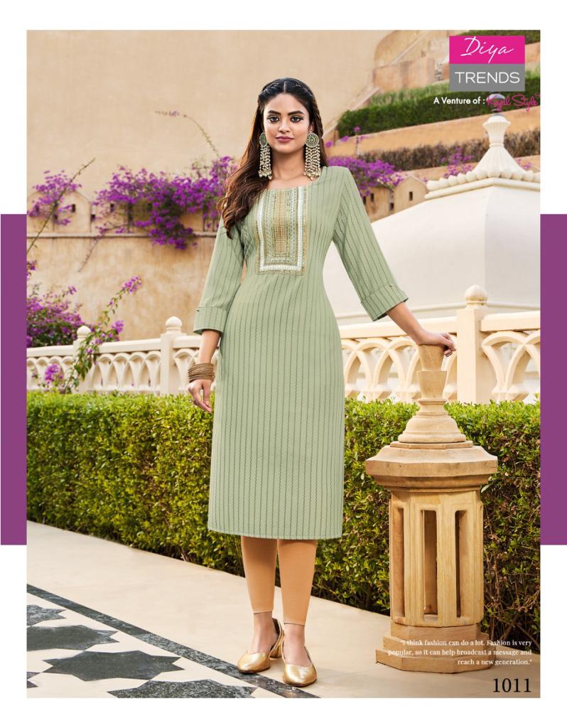 Eternal Vol 1 By Diya Trends Regular Wear Wholesale Designer Kurtis